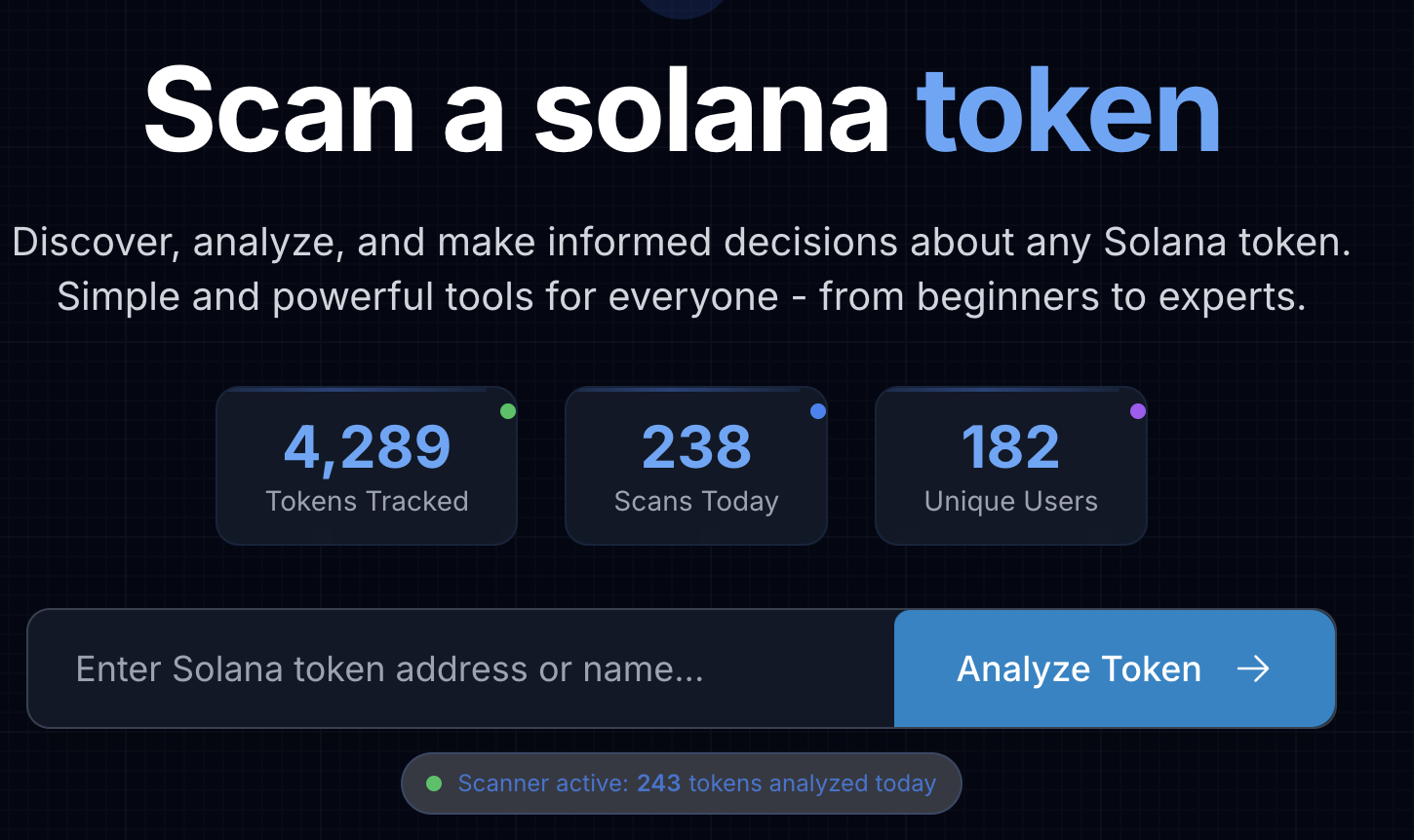 SCAMR Analytics Interface